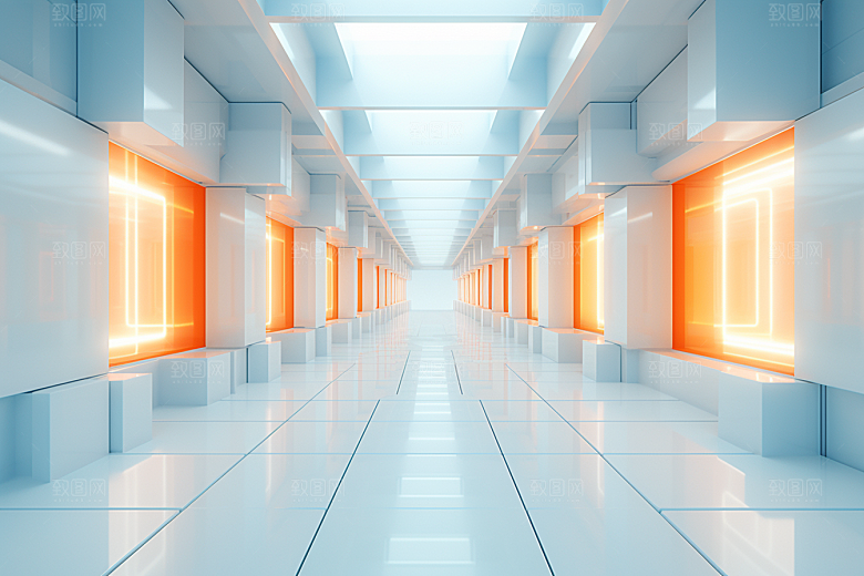 C4D科幻空间科技立体背景
