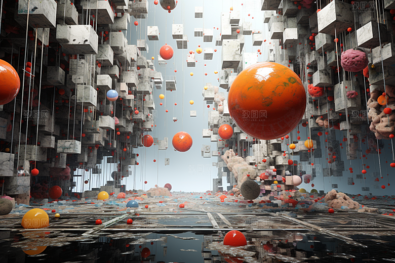 C4D科幻空间高清模型背景