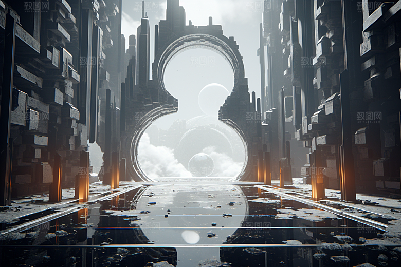 C4D科幻空间效果3D背景