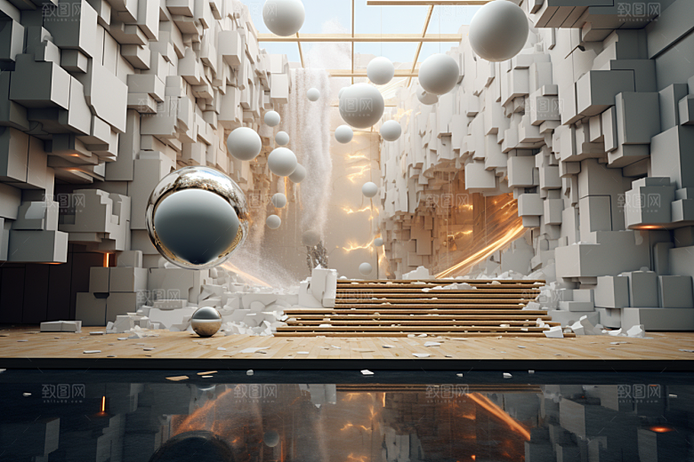 C4D科幻空间想象力高清背景
