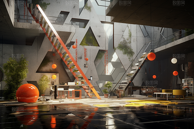 C4D科幻空间高清渲染背景