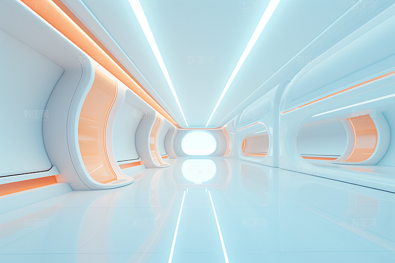 C4D科幻空间想象力效果背景