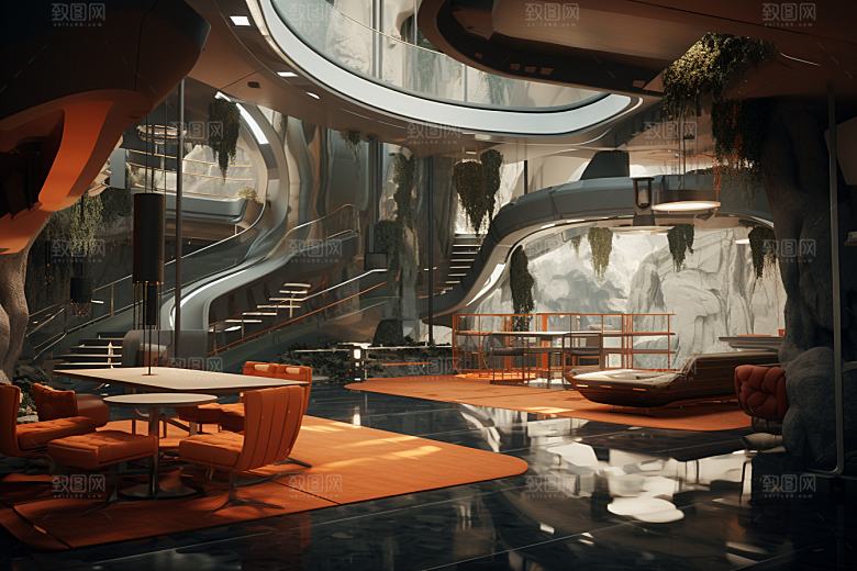 C4D科幻空间空间效果背景
