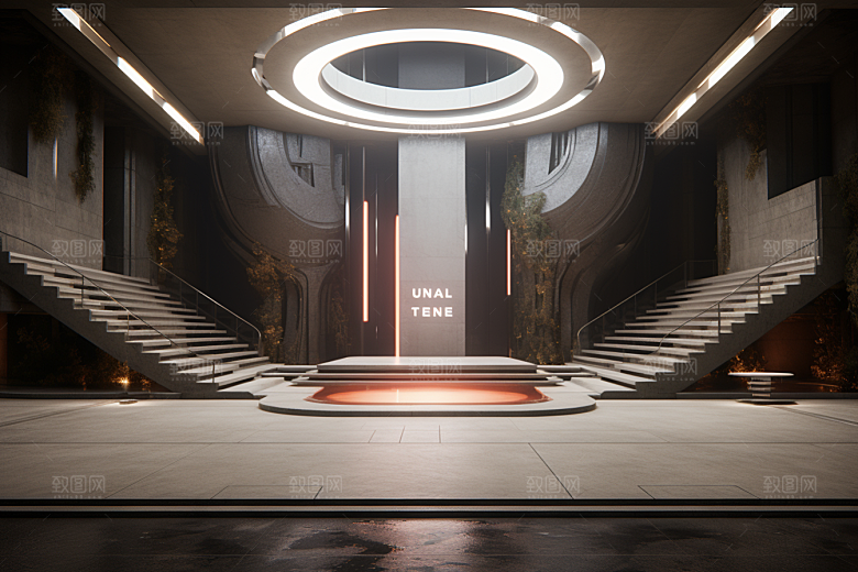 C4D科幻空间效果未来感背景