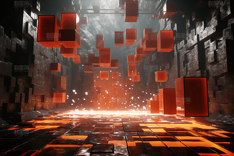 C4D科幻空间效果想象力背景
