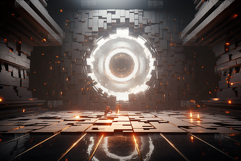 C4D科幻空间立体高清背景