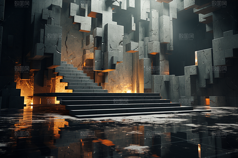 C4D科幻空间立体高清背景