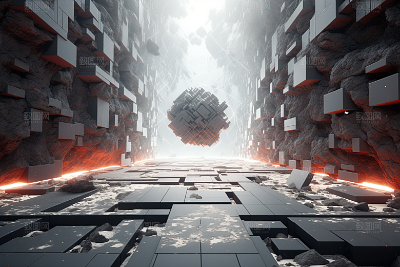 C4D科幻空间科技想象力背景