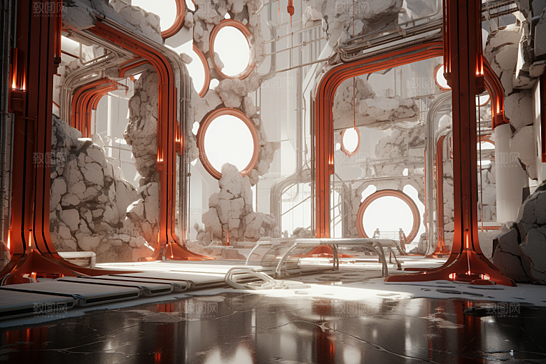 C4D科幻空间高清想象力背景