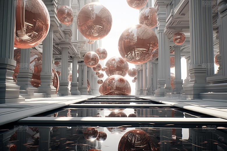 C4D科幻空间高清未来感背景