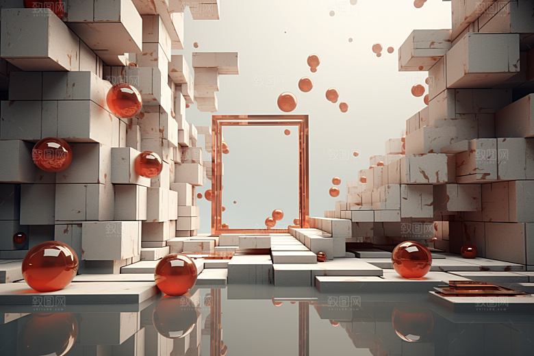 C4D科幻空间3D高清背景