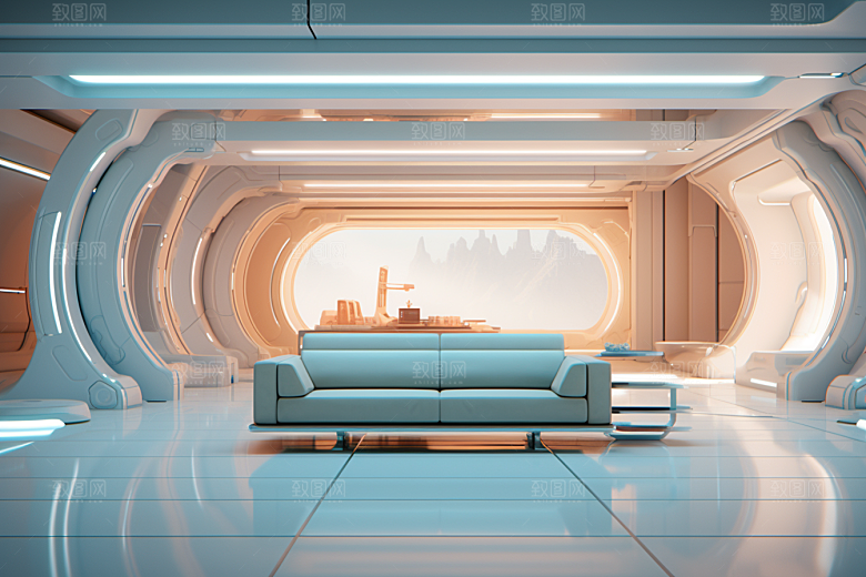 C4D科幻空间想象力效果背景