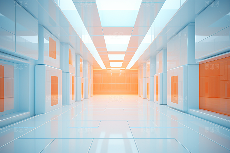 C4D科幻空间高清渲染背景