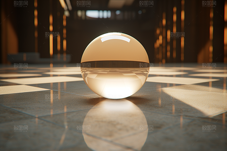 C4D科幻空间立体渲染背景