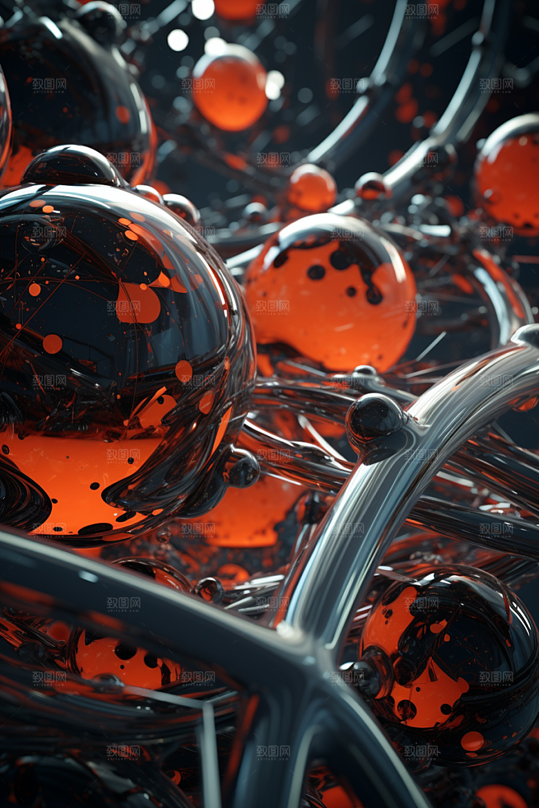 C4D科幻空间想象力3D背景