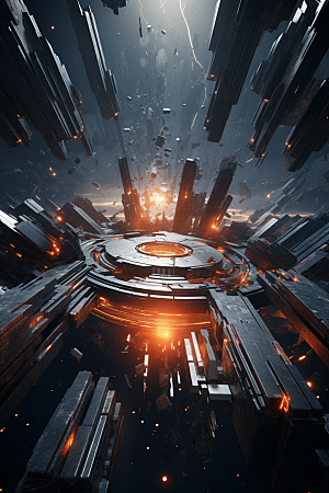 C4D科幻空间渲染想象力背景