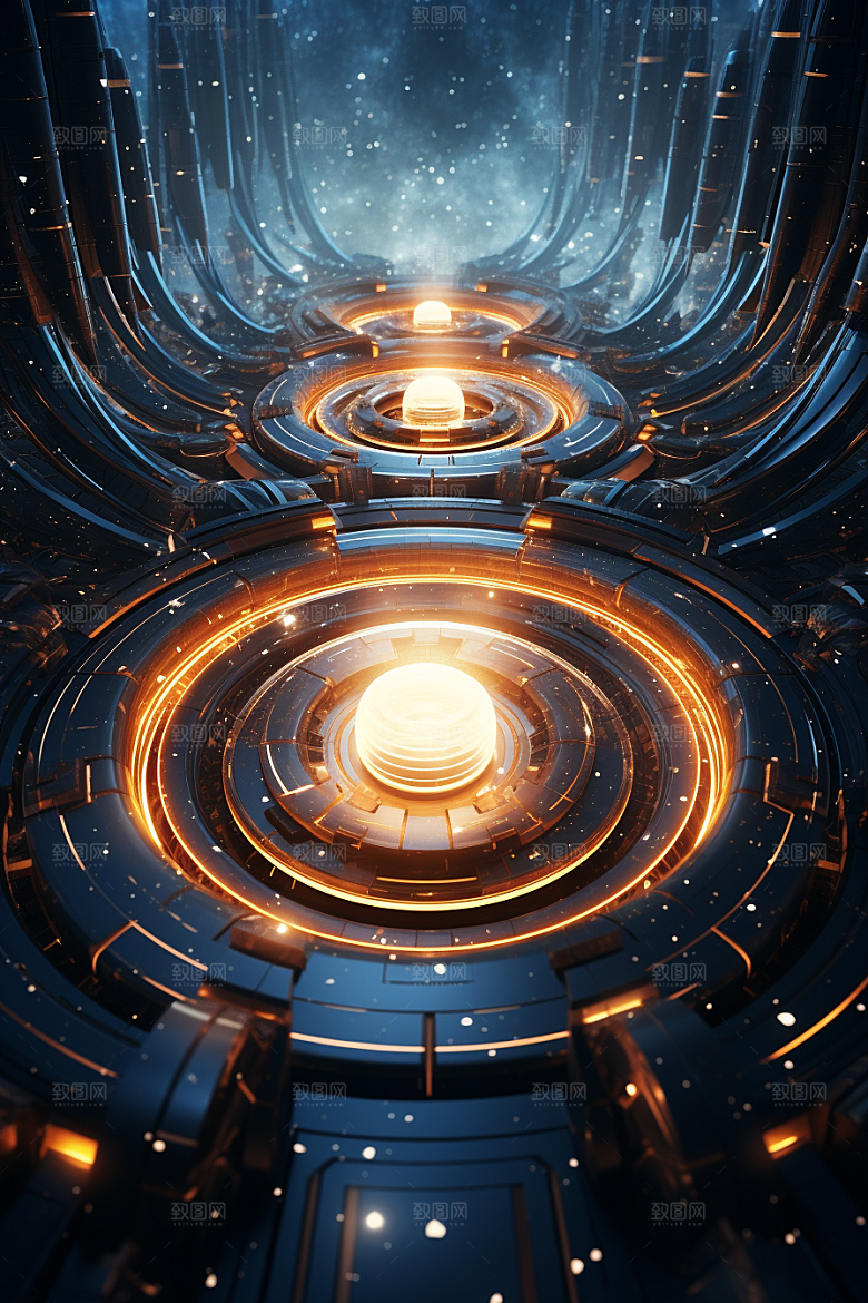 C4D科幻空间3D模型背景