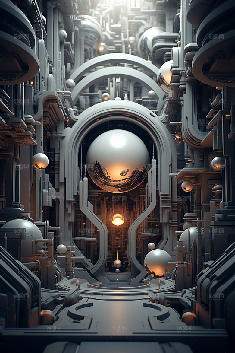 C4D科幻空间科技3D背景
