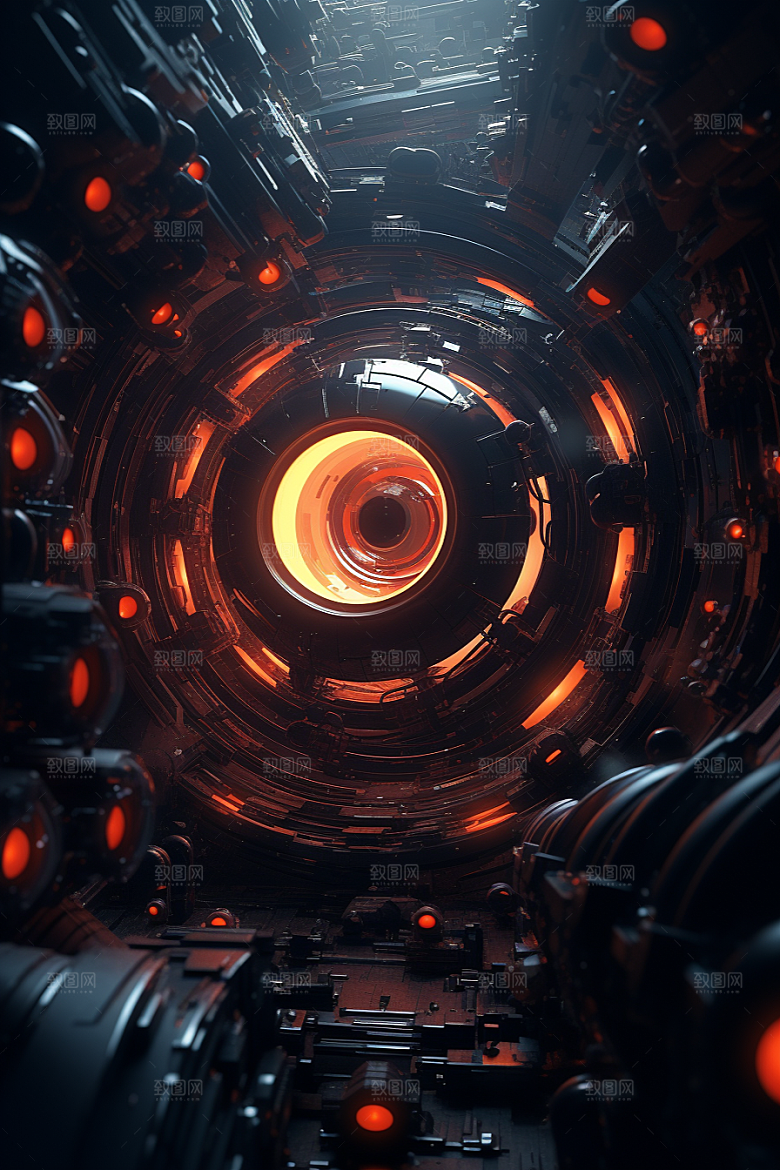C4D科幻空间3D想象力背景