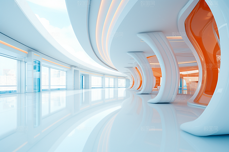 C4D科幻空间模型3D背景