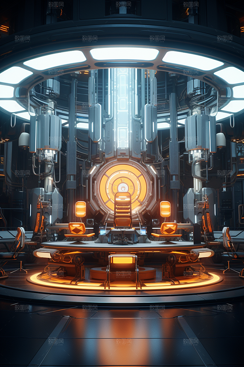 C4D科幻空间科技模型背景
