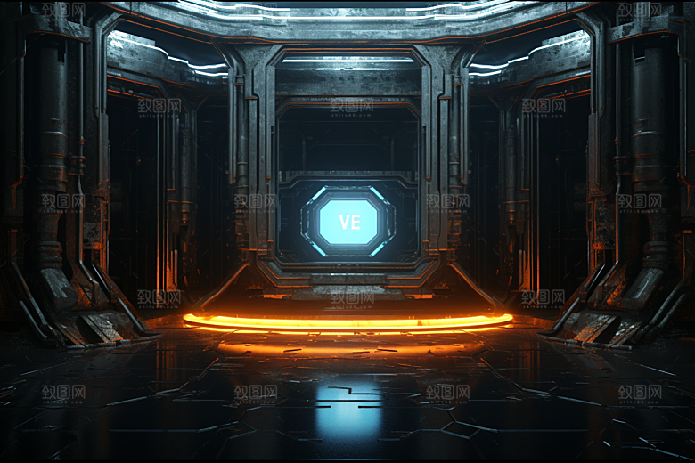 C4D科幻空间高清未来感背景