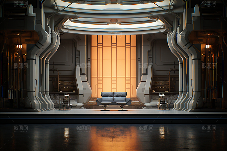 C4D科幻空间立体3D背景