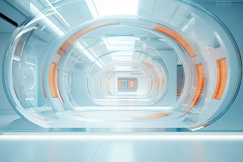 C4D科幻空间渲染立体背景