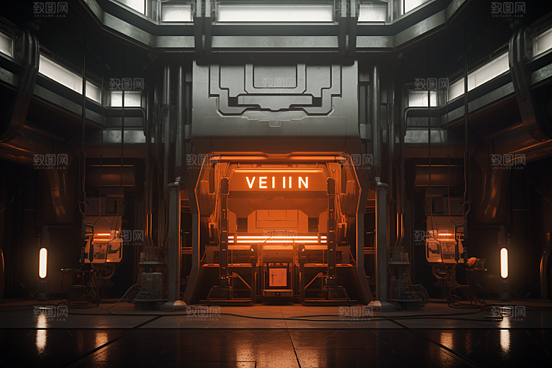 C4D科幻空间立体效果背景