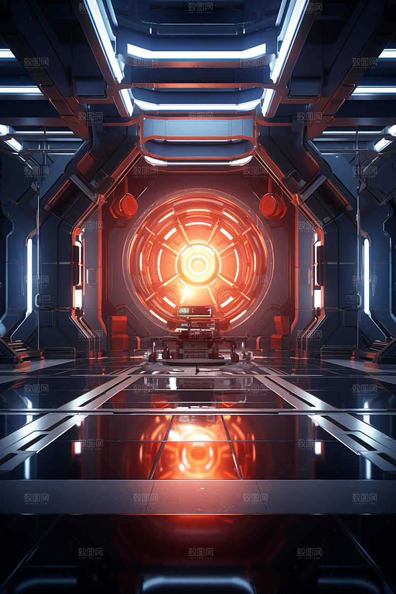 C4D科幻空间立体空间背景