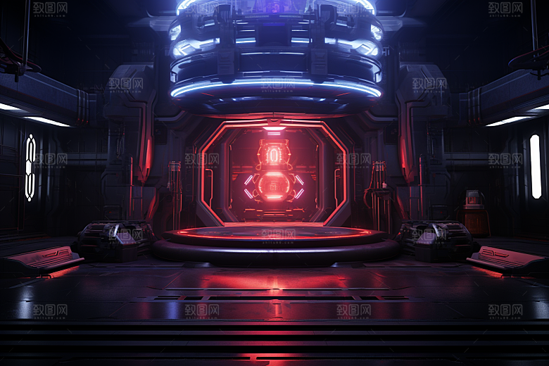 C4D科幻空间立体想象力背景