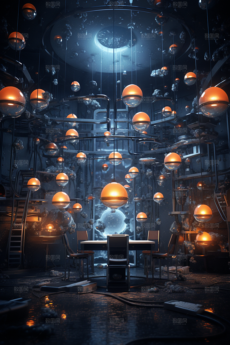 C4D科幻空间想象力效果背景