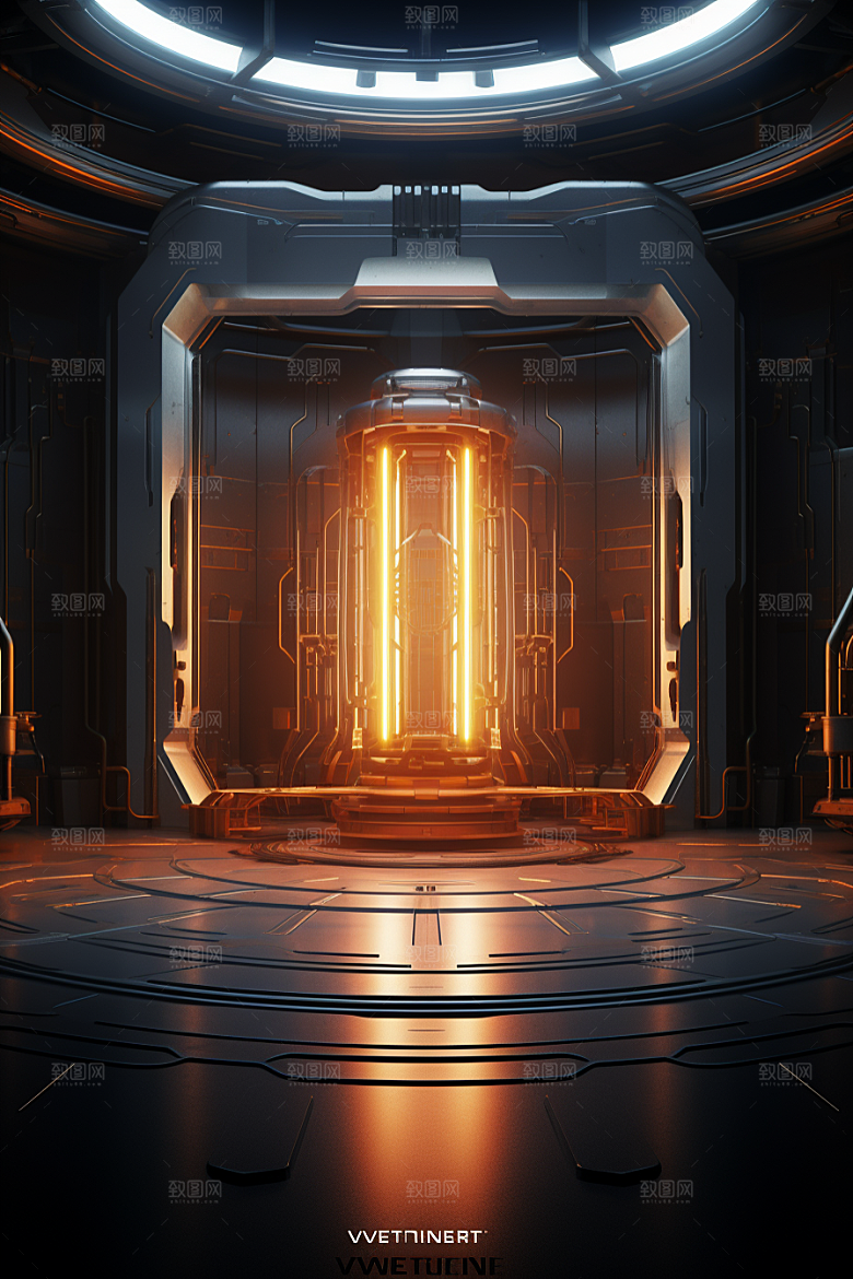 C4D科幻空间3D未来感背景