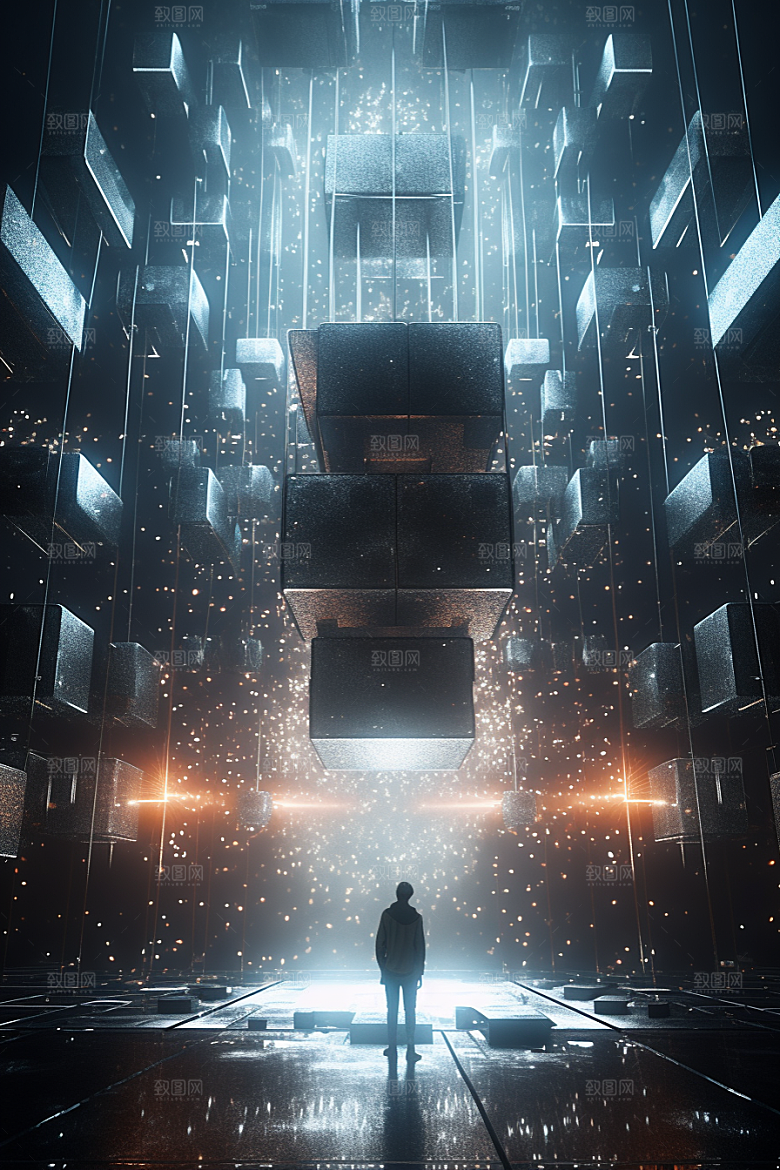 C4D科幻空间渲染3D背景