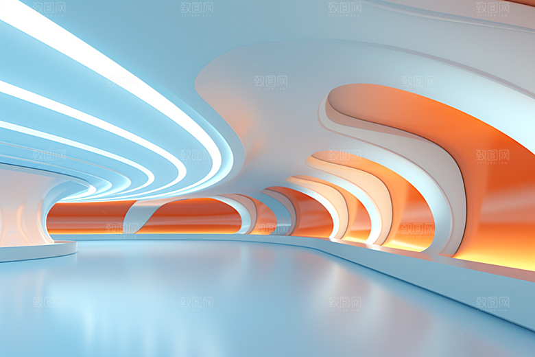 C4D科幻空间模型3D背景