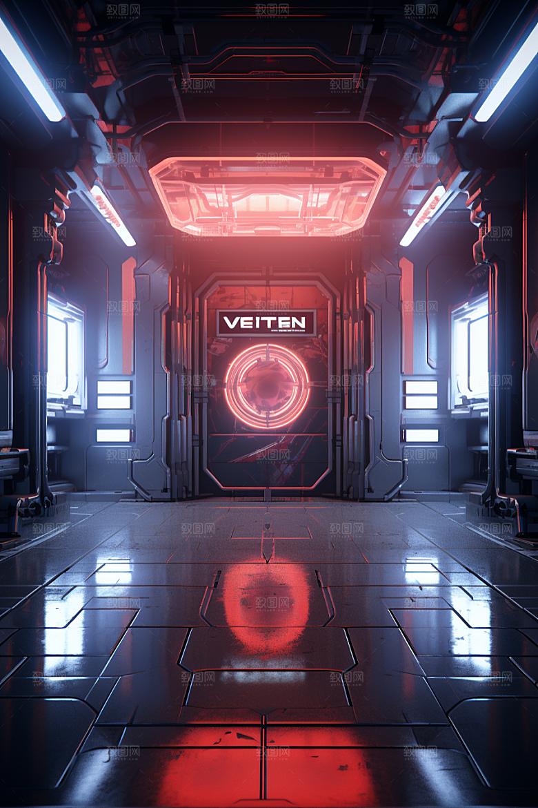 C4D科幻空间效果模型背景