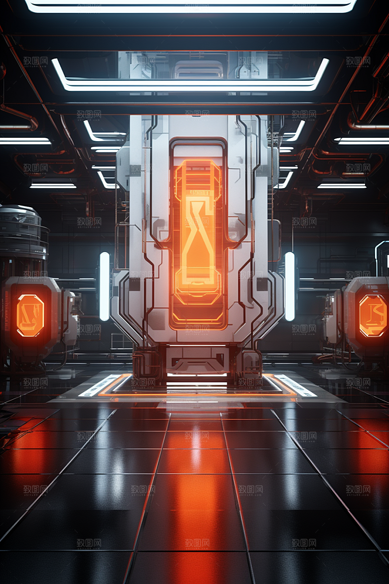 C4D科幻空间3D模型背景