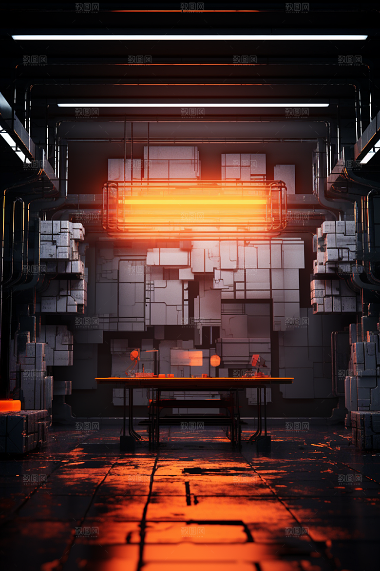 C4D科幻空间空间想象力背景