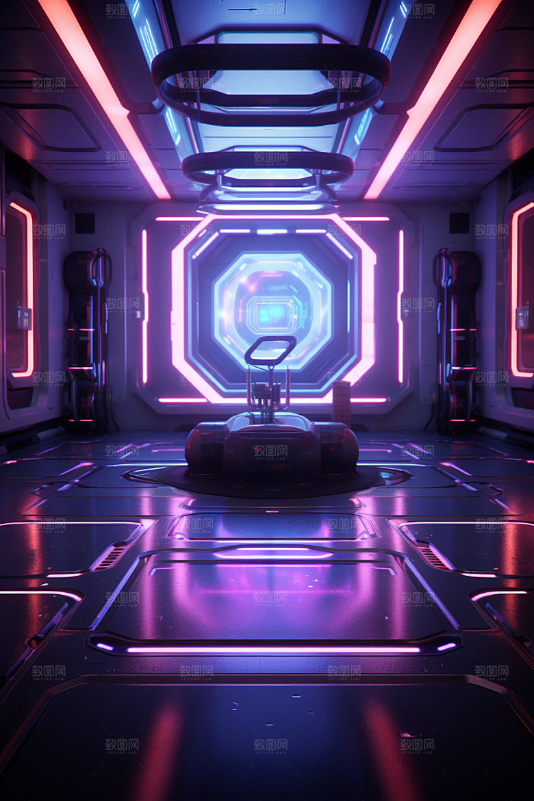 C4D科幻空间立体空间背景
