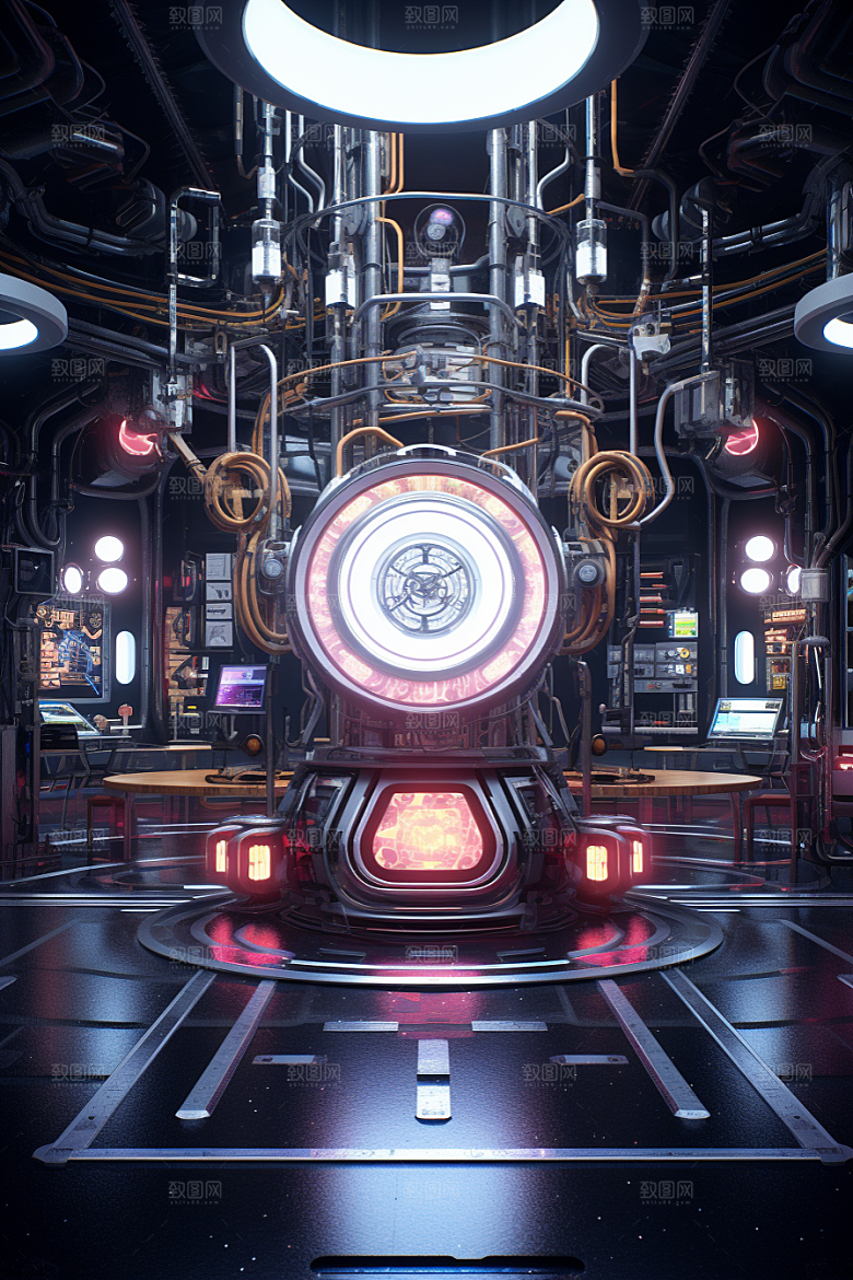 C4D科幻空间模型3D背景
