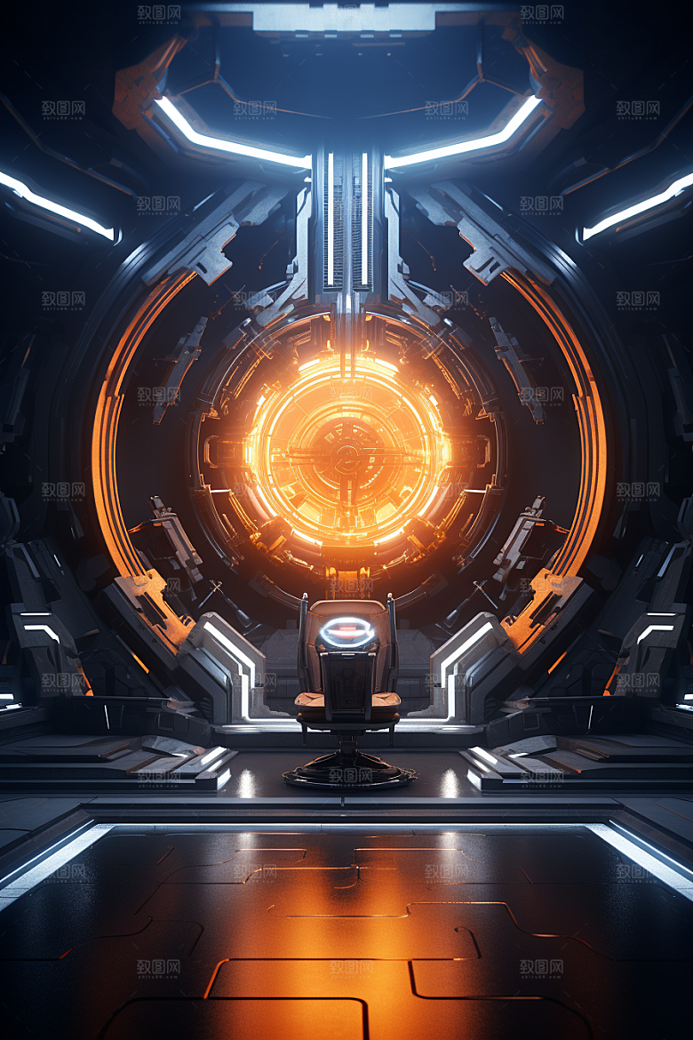 C4D科幻空间渲染3D背景