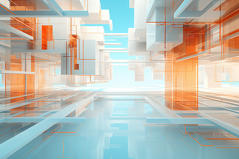 C4D科幻空间空间效果背景
