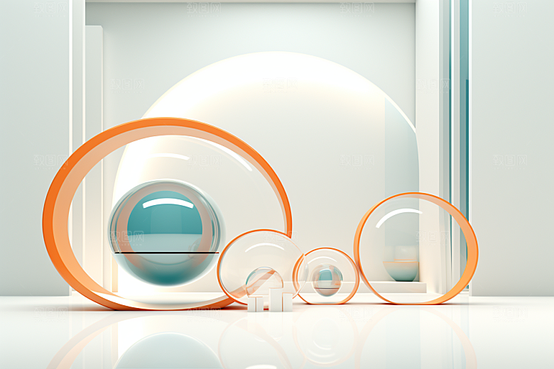 C4D科幻空间渲染3D背景