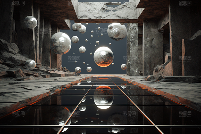C4D科幻空间空间想象力背景