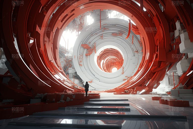 C4D科幻空间科技空间背景