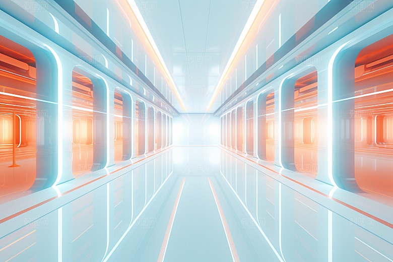 C4D科幻空间科技模型背景