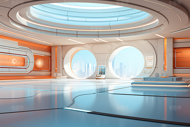 C4D科幻空间想象力空间背景