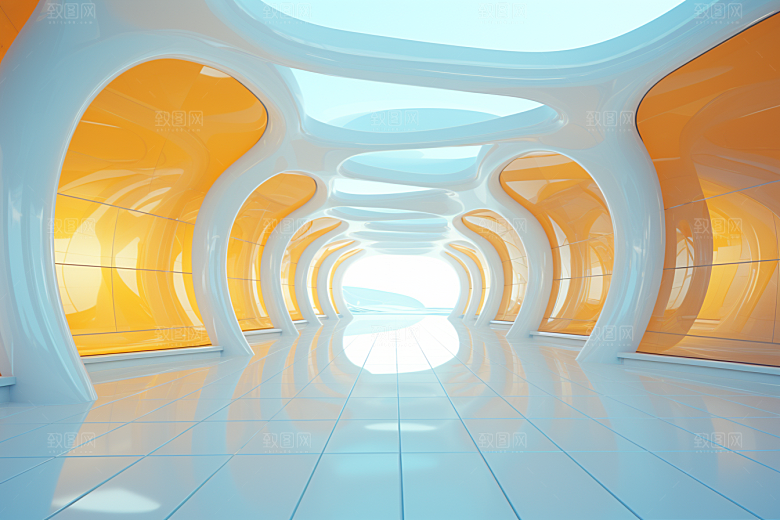 C4D科幻空间立体想象力背景