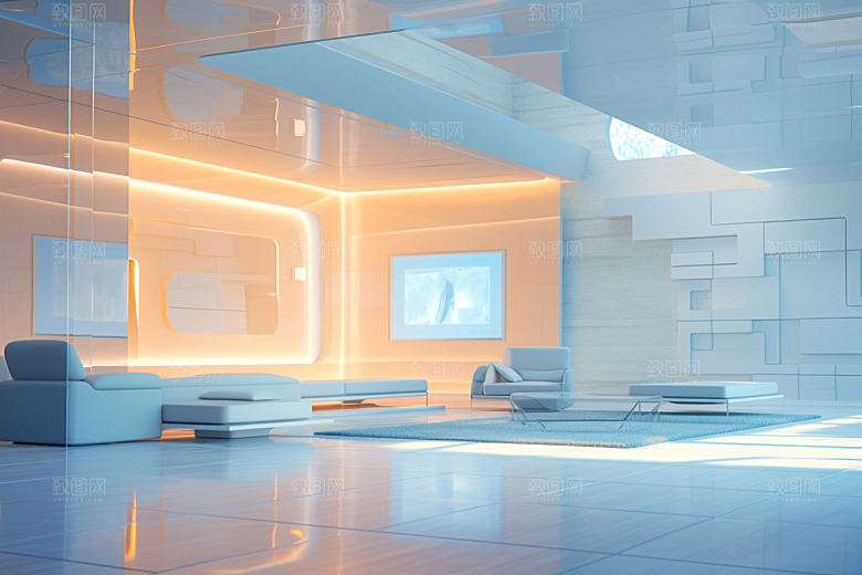 C4D科幻空间渲染3D背景
