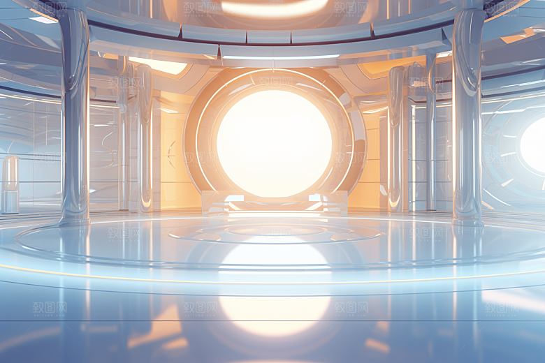 C4D科幻空间效果3D背景